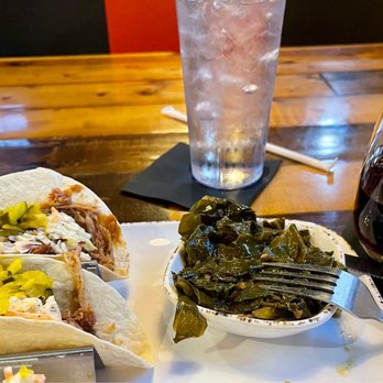 Old City Barbeque - Pulled Pork Tacos, collards, Pinot Noirs - Barbeque Near Me - Williamsburg, Virginia Old City Barbeque - Pulled Pork Tacos, collards, Pinot Noirs - Barbeque Near Me - Williamsburg, Virginia