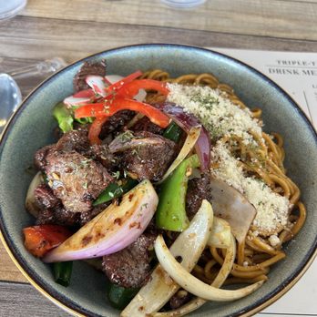 Triple-T - Garlic Noodle with Shaken Beef - Coffee & Tea Near Me - Gardena, California