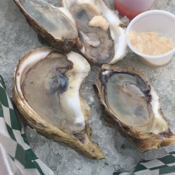The Malpeque Oyster Barn - Sooooo fresh. Make sure you try their hot sauce with them. - Seafood Near Me - Malpeque, Prince Edward Island