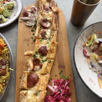 Sofra Grill - Sujuk & Cheese Flatbread - Mediterranean Near Me - South San Francisco, California