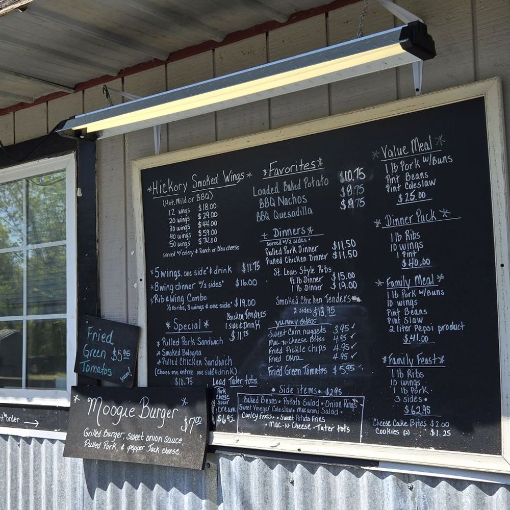 Moogies - Outside menu - Barbeque Near Me - Cookeville, Tennessee Moogies - Outside menu - Barbeque Near Me - Cookeville, Tennessee