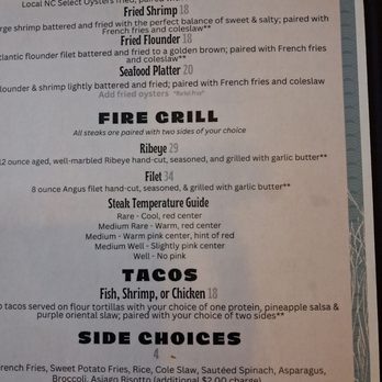 Saltwater Grill - Menu - Seafood Near Me - New Bern, North Carolina