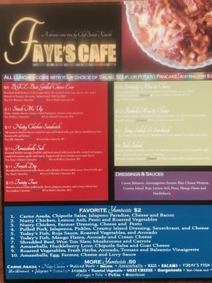 Menu photo 8 Faye's Cafe Livingston, MT