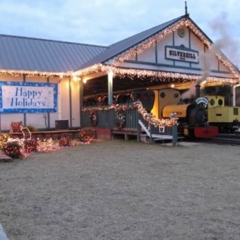 Wales West - This is the train station at Christmas. They serve hot chocolate in there with cookies after you finish the ride. :) - RV Parks Near Me - Silverhill, Alabama Wales West - This is the train station at Christmas. They serve hot chocolate in there with cookies after you finish the ride. :) - RV Parks Near Me - Silverhill, Alabama