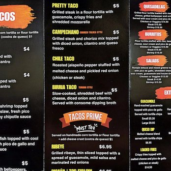 Taco Prime - Menu - Mexican Near Me - Memphis, Tennessee Taco Prime - Menu - Mexican Near Me - Memphis, Tennessee