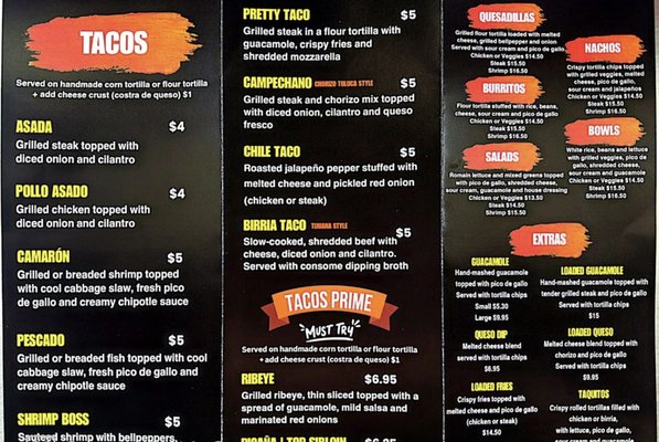 Menu photo 1 Taco Prime Memphis, TN Menu photo 1 Taco Prime Memphis, TN