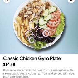 This chicken gyro plate. With "gyro"