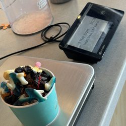 My kids giant cup of fro yo lol