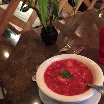 Ginger's Garden Cafe - Strawberry soup at Ginger's Garden Cafe in Springville, UT. Fun, different, and absolutely delicious! - Live/Raw Food Near Me - Springville, Utah Ginger's Garden Cafe - Strawberry soup at Ginger's Garden Cafe in Springville, UT. Fun, different, and absolutely delicious! - Live/Raw Food Near Me - Springville, Utah