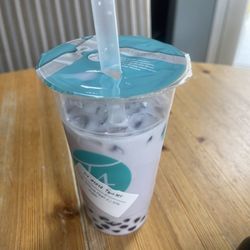 T4 - Taro Milk Tea w lite ice and boba.