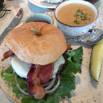 Grill & Vine - Burger with bacon and Swiss - Salad Near Me - Denver, Colorado Grill & Vine - Burger with bacon and Swiss - Salad Near Me - Denver, Colorado