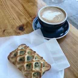 Spinach Pastry & a Flat White