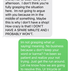 Triple Crossed BMX - She gave me bogus address to see her when business was closing. She found amusing that I was going to addresses I might find her