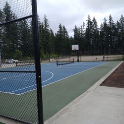 Summit Park - Basketball/pickleball court, with dog park behind.