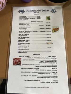 Menu photo 4 Pescaderia San Carlos San Miguel, ROO Menu photo 4 Pescaderia San Carlos San Miguel, ROO