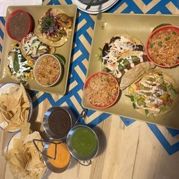 Guacamole (Vegan / Gluten-Free), 3 Tacos on a Plate (3rd Party),Chips & Salsa (Vegan / Gluten-Free) Guacamole (Vegan / Gluten-Free), 3 Tacos on a Plate (3rd Party),Chips & Salsa (Vegan / Gluten-Free)