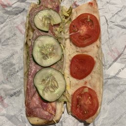 This is what you get when you ask for extra tomatoes and cucumbers, a sad helping of "extras"