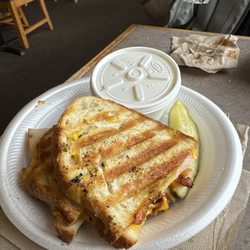 Broad Street Cafe - Club panini with potato salad.