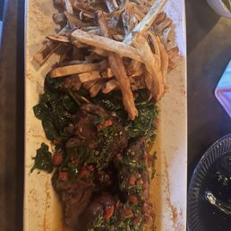 Ojo De Bife with sautéed spinach