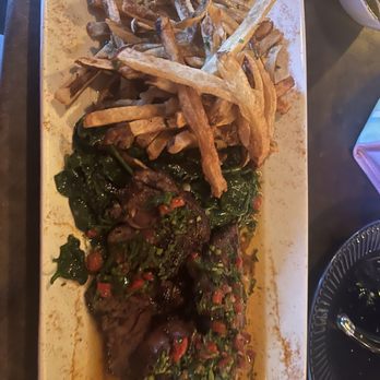 La Barrita Restobar - Ojo De Bife with sautéed spinach - Steakhouses Near Me - Baltimore, Maryland