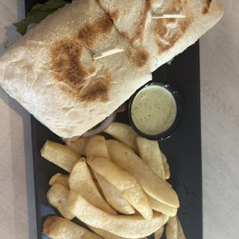 Gabriela's Latin Fusion - Chori House Sandwich w steak fries & green salsa - Latin American Near Me - Athens, Alabama Gabriela's Latin Fusion - Chori House Sandwich w steak fries & green salsa - Latin American Near Me - Athens, Alabama