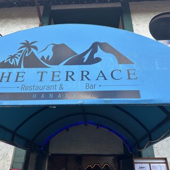 The Terrace - The front entrance leads to an elevator and stairwell. - Asian Fusion Near Me - Hanalei, Hawaii