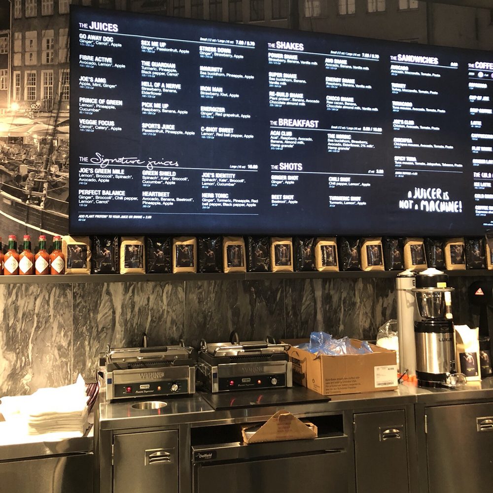 JOE & THE JUICE - Menu board - Juice Bars & Smoothies Near Me - Chicago, Illinois JOE & THE JUICE - Menu board - Juice Bars & Smoothies Near Me - Chicago, Illinois