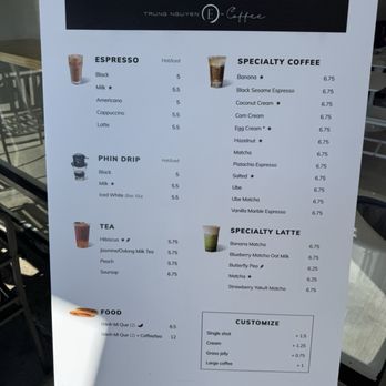 Trung Nguyen E-Coffee - They have a menu on the outside as well as the inside. Very convenient. - Coffee & Tea Near Me - Long Beach, California Trung Nguyen E-Coffee - They have a menu on the outside as well as the inside. Very convenient. - Coffee & Tea Near Me - Long Beach, California