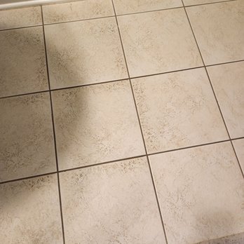 Zerorez Jacksonville - Bathroom floor before. See next pic for after. - Carpet Cleaning Near Me - St Augustine, Florida