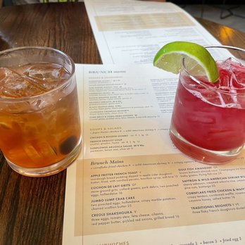 Copper Vine Inn - Old fashioned and CV beet margarita - Wine Bars Near Me - New Orleans, Louisiana