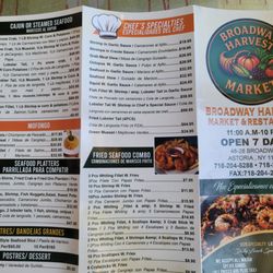 Broadway Fish Market - Menu side A