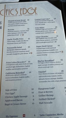 Menu photo 6 Pacific's Edge Restaurant Carmel, CA