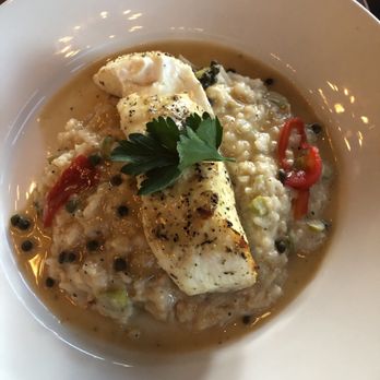 Stellini Trattoria - Halibut with risotto - Italian Near Me - Grapevine, Texas Stellini Trattoria - Halibut with risotto - Italian Near Me - Grapevine, Texas