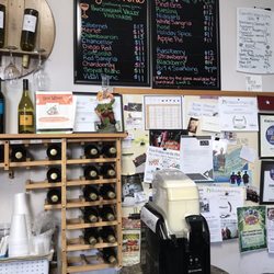 Got Wine? - Selection of bottles to go or enjoy by the glass in store. Also a front row seat of the wine slushie machine.