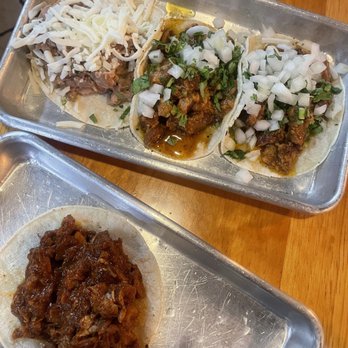 Taqueria El Pueblito - one AL PASTOR TACO, bean and cheese taco, two chicharrón tacos. - Mexican Near Me - Tucson, Arizona Taqueria El Pueblito - one AL PASTOR TACO, bean and cheese taco, two chicharrón tacos. - Mexican Near Me - Tucson, Arizona