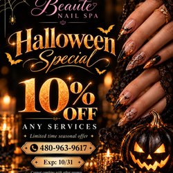 Beaute Nail & Spa - Halloween 10% promotion