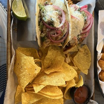 The Brass Tap - 2 Grilled Poblano Chicken Tacos - Beer Bar Near Me - Marietta, Georgia The Brass Tap - 2 Grilled Poblano Chicken Tacos - Beer Bar Near Me - Marietta, Georgia