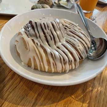 Irregardless Cafe - Cinnamon roll for the table - New American Near Me - Raleigh, North Carolina