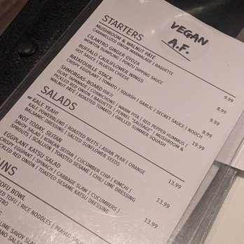 Vegan AF - Menu - Vegan Near Me - Brattleboro, Vermont Vegan AF - Menu - Vegan Near Me - Brattleboro, Vermont