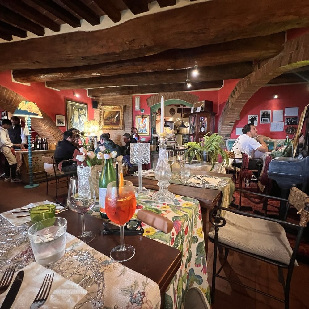 Caffe' degli Archi - Gotta have my Aperol Spritz "appetizer" - Bars Near Me - Montepulciano, SI