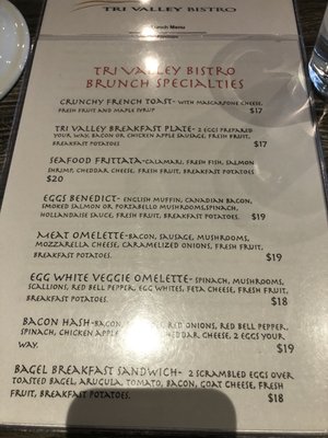 Menu photo 7 Tri Valley Bistro Pleasanton, CA