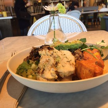 Flower Child - The mother earth bowl with chicken. Recommended! - Vegetarian Near Me - Dallas, Texas Flower Child - The mother earth bowl with chicken. Recommended! - Vegetarian Near Me - Dallas, Texas