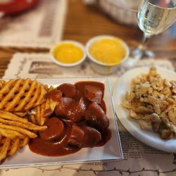 Schmidt's Sausage Haus - Currywurst, waffle fries, spaetzel