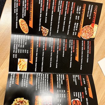 The pizza hub - Sneak peak of menu flyer - Pizza Near Me - Riverside, California