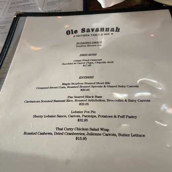 Ole Savannah Southern Table & Bar - Specials menu - Barbeque Near Me - Kingston, New York