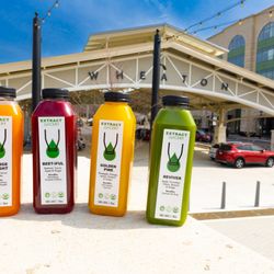 Extract Juicery - Visit us in Wheaton! Our signature cold-pressed lineup: Orange Delight, Beet-iful, Golden Pine & Reviver. 100% juice, 16oz.
