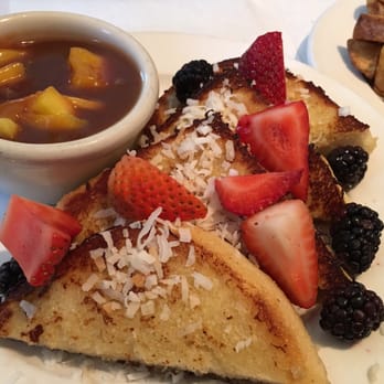 Zakes Cafe - Coconut French toast. - New American Near Me - Fort Washington, Pennsylvania Zakes Cafe - Coconut French toast. - New American Near Me - Fort Washington, Pennsylvania