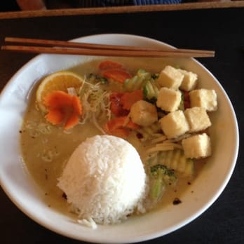 Thai Spice - Green curry with crispy tofu. I'm not in love with tofu but this dish gets it!! Best tofu I've had!!! - Thai Near Me - Hendersonville, North Carolina Thai Spice - Green curry with crispy tofu. I'm not in love with tofu but this dish gets it!! Best tofu I've had!!! - Thai Near Me - Hendersonville, North Carolina