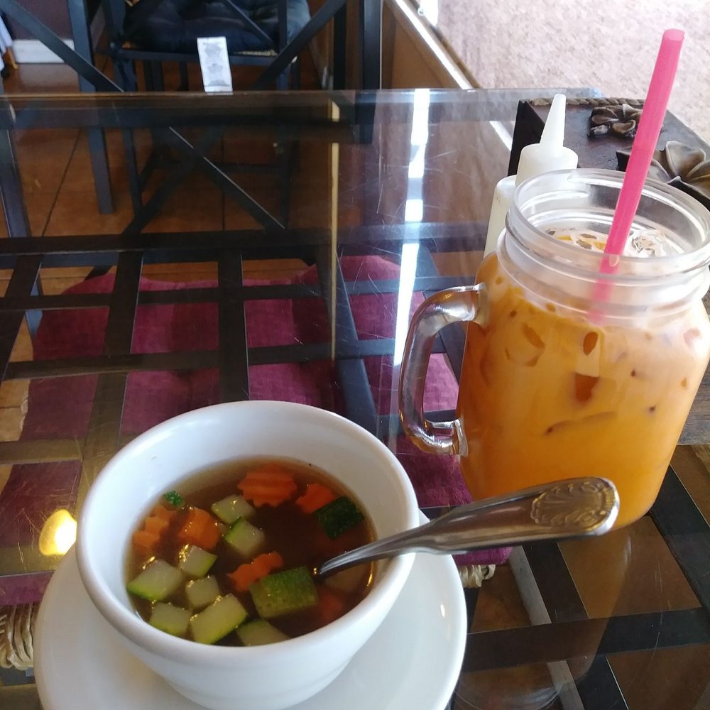 Iron Pan Thai Kitchen - Lunch special Tom yum with carrots and cucumber. Dine-in only. - Thai Near Me - Poway, California