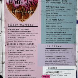 With Love Waffles - Menu